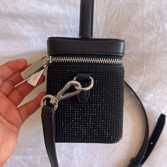 NWOT Michael Kors Sandrine Black Rhinestone Petite Box Bag - Picture 3 of 7